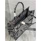 LARGE Dior BOOK TOTE Plan de Paris Embroidery Black/White High