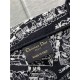 LARGE Dior BOOK TOTE Plan de Paris Embroidery Black/White High