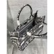 MEDIUM Dior BOOK TOTE Plan de Paris Embroidery White/Black High