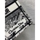 SMALL Dior BOOK TOTE Plan de Paris Embroidery White/Black High