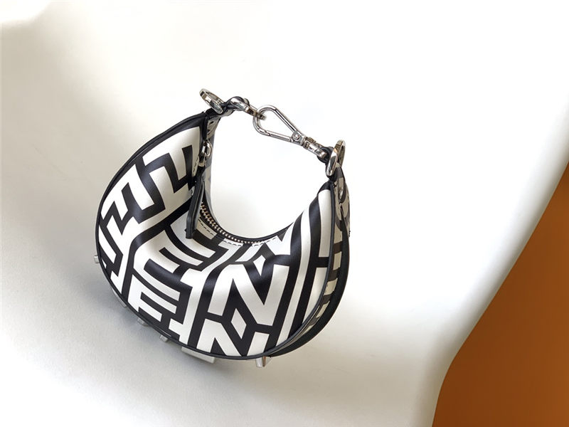 Fendigraphy Nano Leather Bag printed Roma High