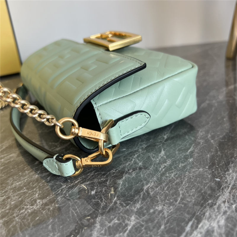 MINI BAGUETTE leather bag Mint Green High