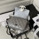 Chanel CLUTCH WITH CHAIN Shiny Lambskin & Silver-Tone Metal AP3854 Silver A