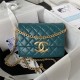 Chanel FLAP BAG Shiny Lambskin & Gold-Tone Metal AP3855 Green A