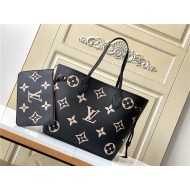 Louis Vuitton NEVERFULL MM Monogram Empreinte Black/Beige M58907 High