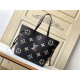 Louis Vuitton NEVERFULL MM Monogram Empreinte Black/Beige M58907 High