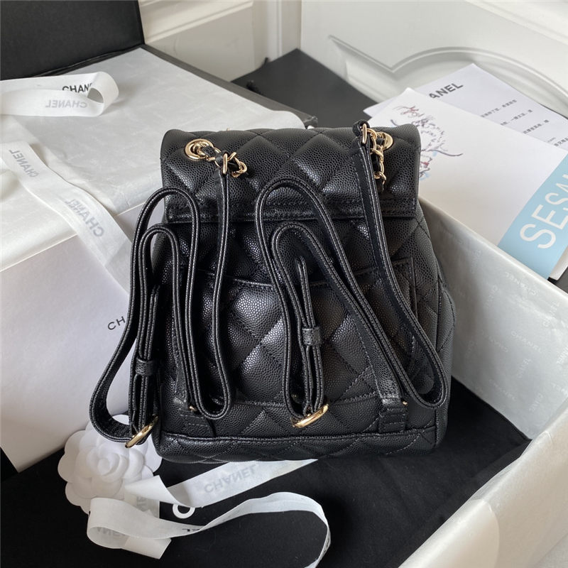 Chanel BACKPACK AS4058 Grained Calfskin & Gold-Tone Metal Black A