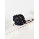 Mini CLASSIC HANDBAG Sequins & Gold-Tone Metal Black A