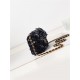 Mini CLASSIC HANDBAG Sequins & Gold-Tone Metal Black A