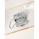 Mini CLASSIC HANDBAG Sequins & Gold-Tone Metal Silver A