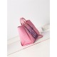 LARGE SHOPPING BAG Cotton, Calfskin & Silver-Tone Metal A66941 Pink High