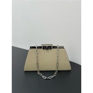 Peekaboo Cut Medium leather bag Beige High