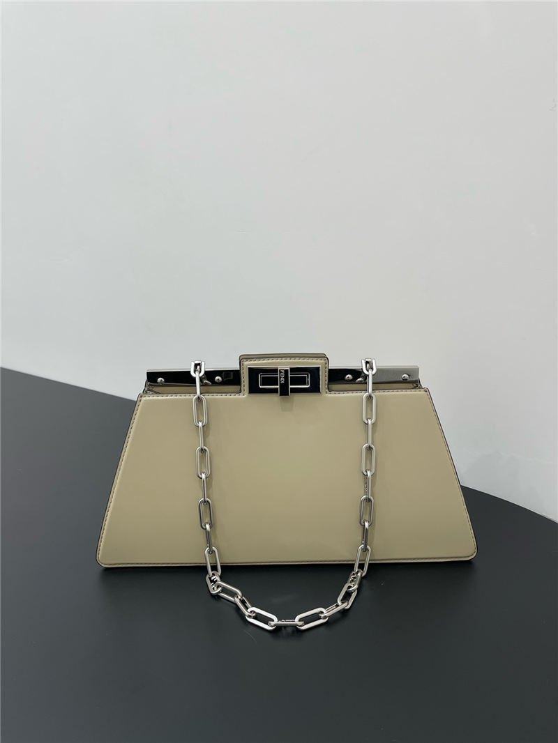 Peekaboo Cut Medium leather bag Beige High