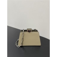 Peekaboo Cut Petite leather bag Beige High