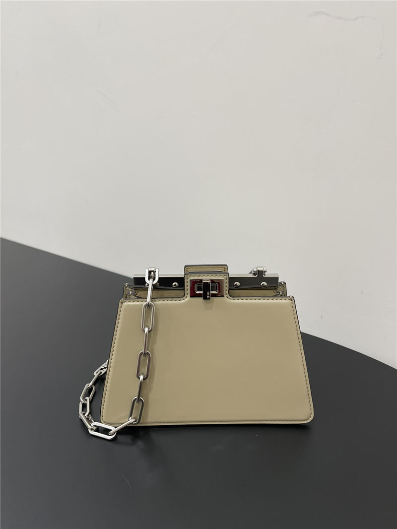 Peekaboo Cut Petite leather bag Beige High