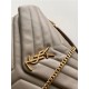 LOULOU MEDIUM IN MATELASSÉ “Y” LEATHER Gold-Tone GREYISH BROWN High