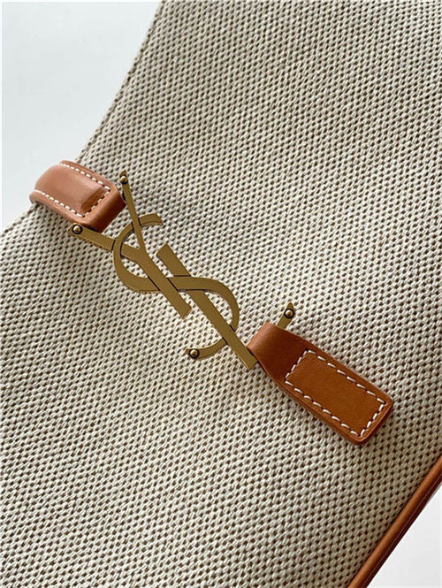 LE 5 À 7 HOBO BAG IN CANVAS AND LEATHER High