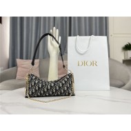 DIOR CLUB BAG Dior Oblique Jacquard Blue High