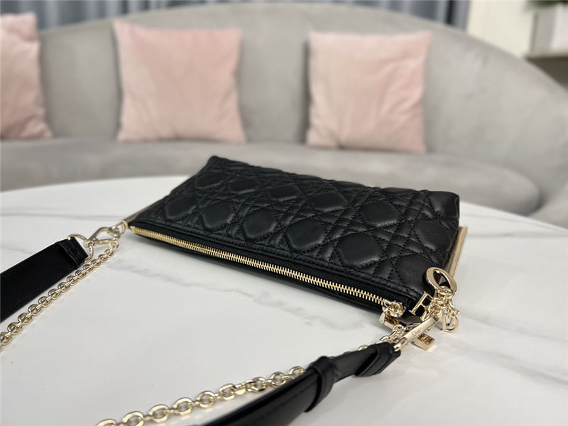 DIOR CLUB BAG Cannage Lambskin Black High