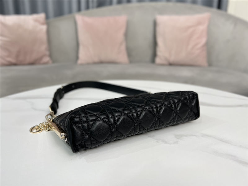 DIOR CLUB BAG Cannage Lambskin Black High