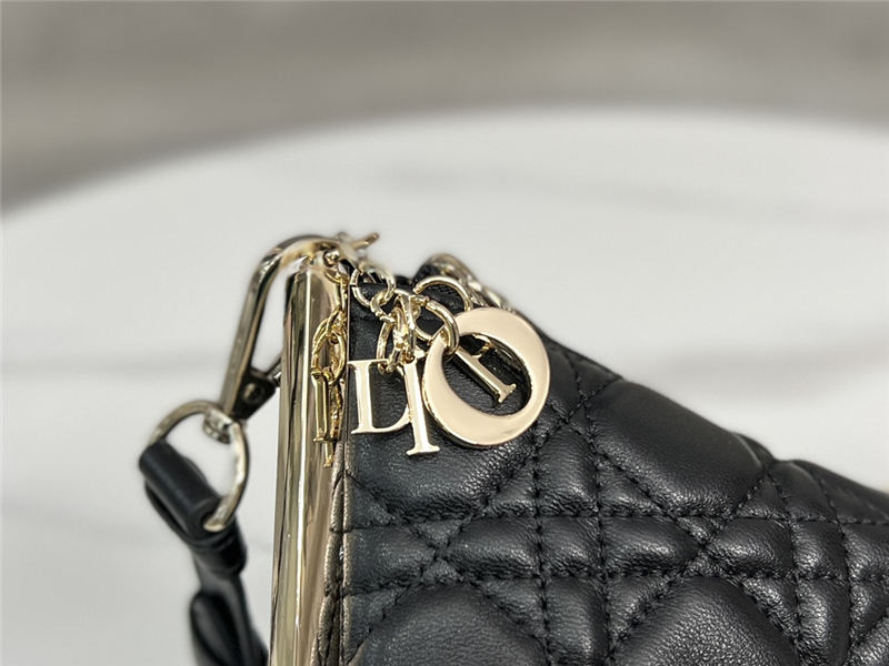 DIOR CLUB BAG Cannage Lambskin Black High