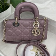 LADY D-JOY BAG SMALL Cannage Lambskin High