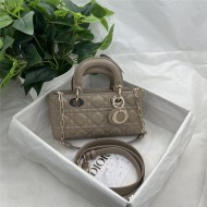 LADY D-JOY BAG SMALL Cannage Lambskin High