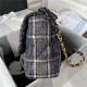 Large Chanel 19 Flap Bag Tweed Gold-Tone Black/Beige High