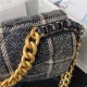 Chanel 19 Flap Bag Tweed Gold-Tone Black/Beige High