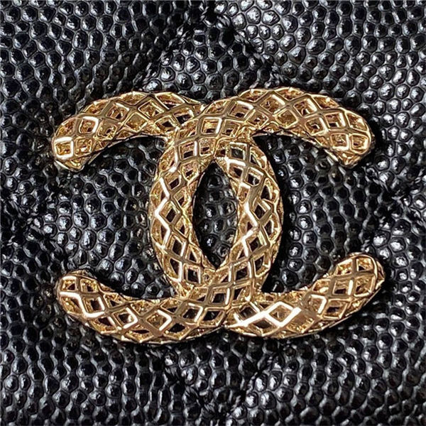 Chanel WALLET ON CHAIN AP3180 Grained Calfskin & Gold-Tone Metal Black A