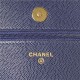 Chanel WALLET ON CHAIN AP3180 Grained Calfskin & Gold-Tone Metal Navy A