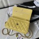 Chanel WALLET ON CHAIN AP3180 Grained Calfskin & Gold-Tone Metal Yellow A