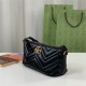 GG Marmont shoulder bag Leather 739166 Balck High