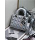 SMALL LADY Dior MY ABCDior BAG Cannage Lambskin Iridescent Metallic Silver-Tone High