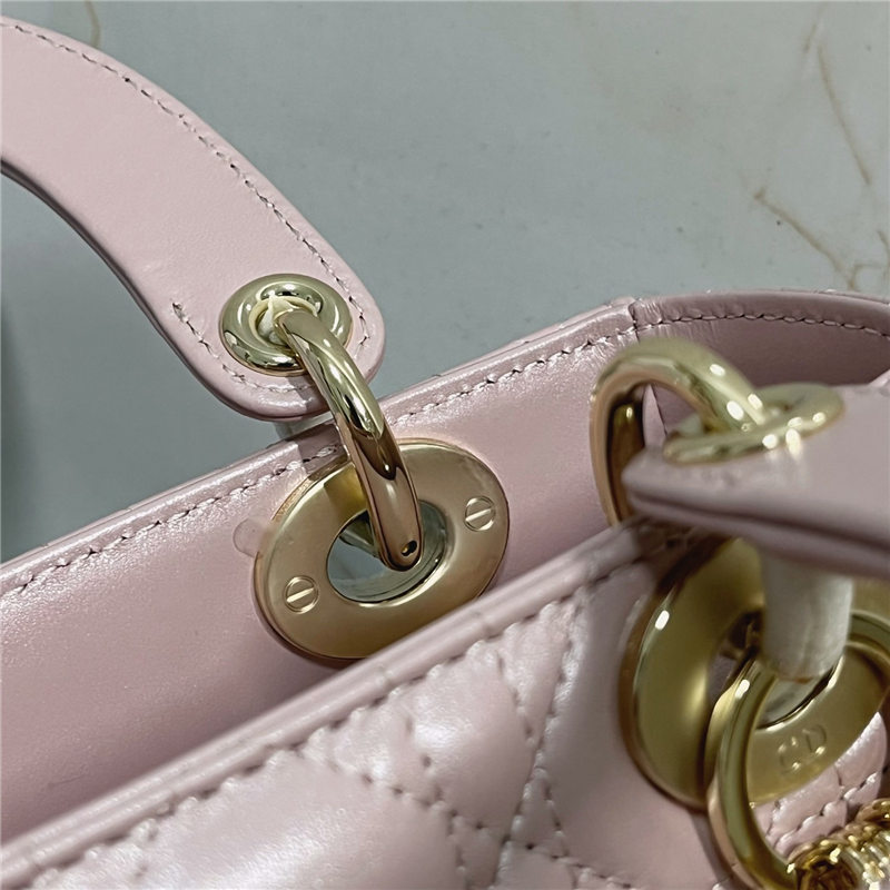 SMALL LADY Dior MY ABCDior BAG Cannage Lambskin Iridescent Pink High