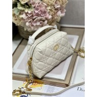 DIOR CARO D-COSY MINI BAG Supple Cannage Calfskin White High