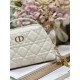 DIOR CARO D-COSY MINI BAG Supple Cannage Calfskin White High