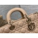 LADY D-JOY BAG MEDIUM Patent Cannage Calfskin Nude Pink High