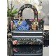 MEDIUM LADY D-LITE BAG Dior Birds Embroidery Black High