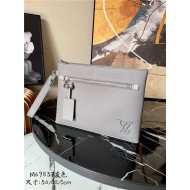 Louis Vuitton Takeoff Pouch grained calf leather M69837 Grey High