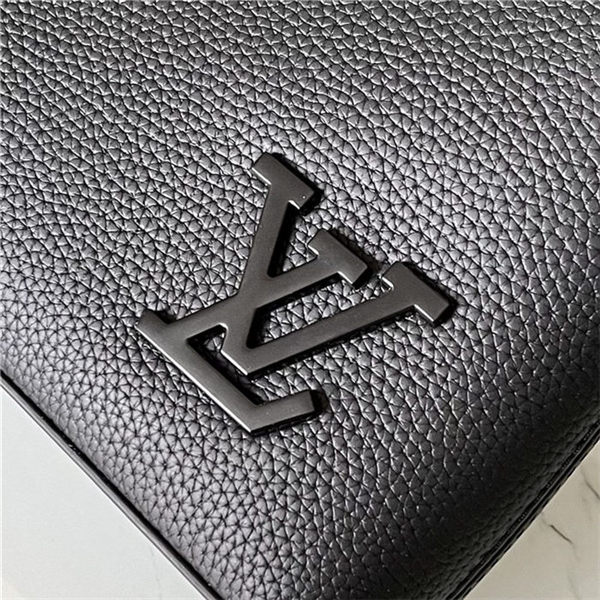 Louis Vuitton Takeoff Pouch grained calf leather M69837 Black High