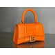 WOMEN'S HOURGLASS XS TOP HANDLE BAG Crocodile Orange High