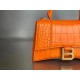 WOMEN'S HOURGLASS XS TOP HANDLE BAG Crocodile Orange High