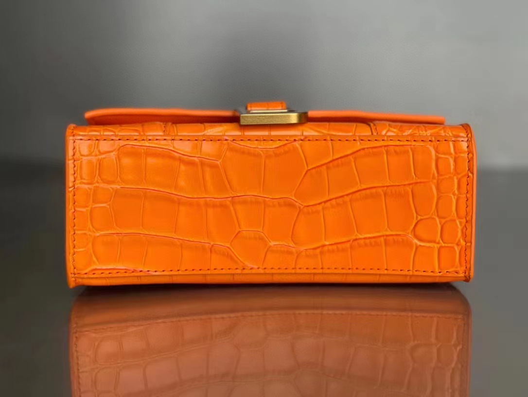 WOMEN'S HOURGLASS XS TOP HANDLE BAG Crocodile Orange High