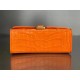 WOMEN'S HOURGLASS XS TOP HANDLE BAG Crocodile Orange High