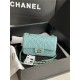 Chanel Mini Classic Flap Bag Tweed Green High