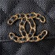 Chanel CLUTCH WITH CHAIN AP3238 Grained Shiny Calfskin & Gold-Tone Metal Black A