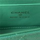 Chanel CLUTCH WITH CHAIN AP3238 Grained Shiny Calfskin & Gold-Tone Metal Green A