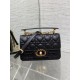 Small Dior Jolie Top Handle Bag Cannage Calfskin Black High