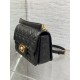 Small Dior Jolie Top Handle Bag Cannage Calfskin Black High